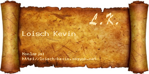 Loisch Kevin névjegykártya